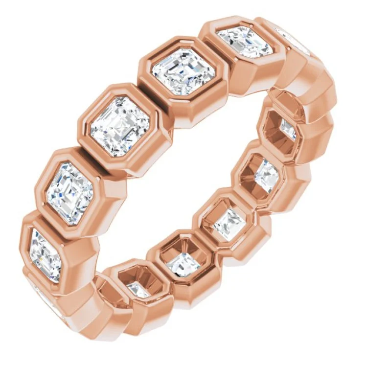 Trendy Stackable Rings For Jewelry Lovers-14K Rose 2 1/4 CTW Natural Diamond Eternity Band Size 7