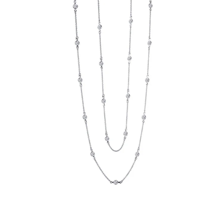 Simple Silver Pendant Necklace For Office-Classic Station Necklace