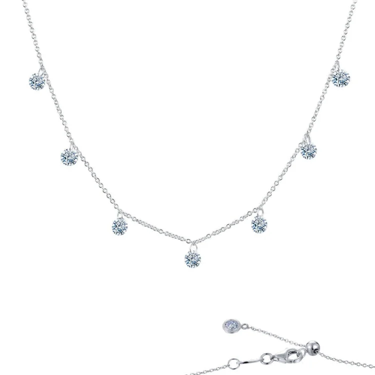 Layered Silver Necklace For Trendy Style-Frameless Raindrop Necklace