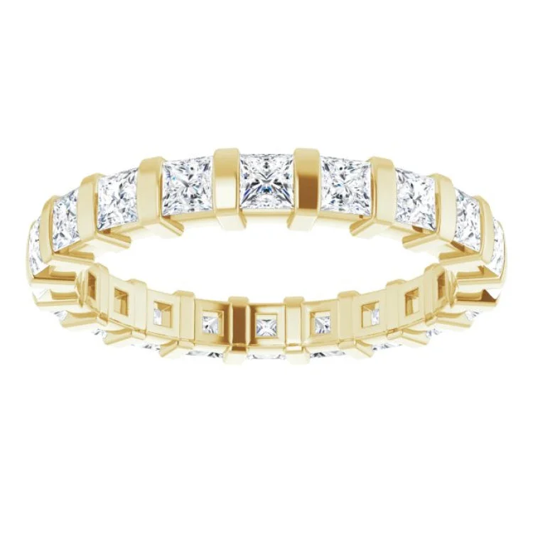 Elegant Promise Rings For Special Occasions-14K Yellow 1 1/2 CTW Natural Diamond Eternity Band Size 5