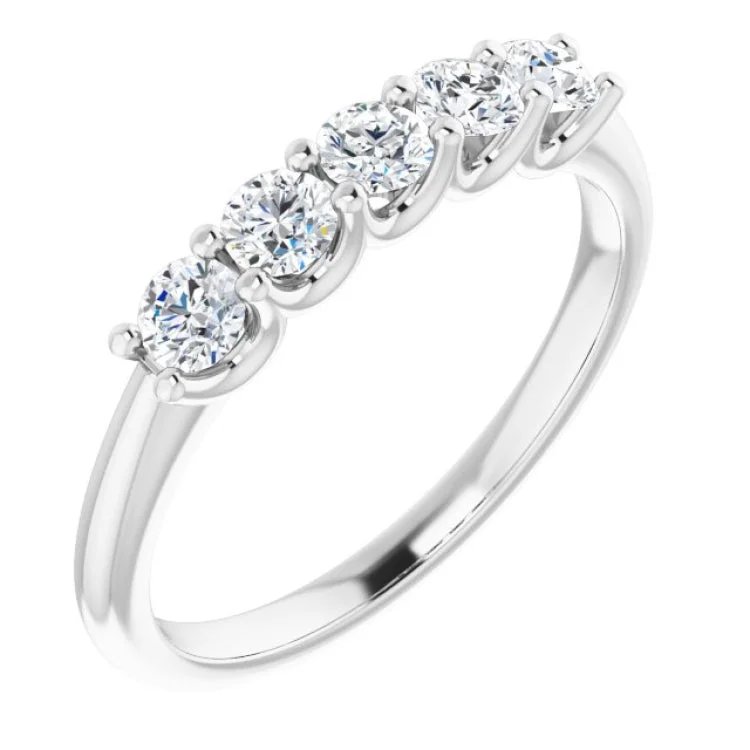 Personalized Wedding Rings For Timeless Style-Platinum 1/2 CTW Natural Diamond Anniversary Band