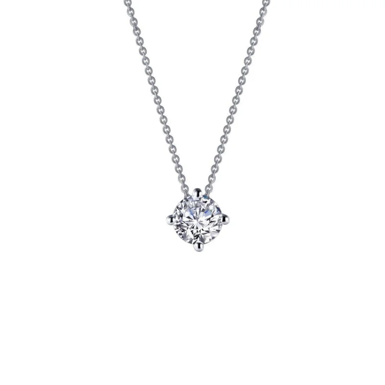 Luxury Diamond Necklace For Anniversary-1.25 CTW Solitaire Necklace