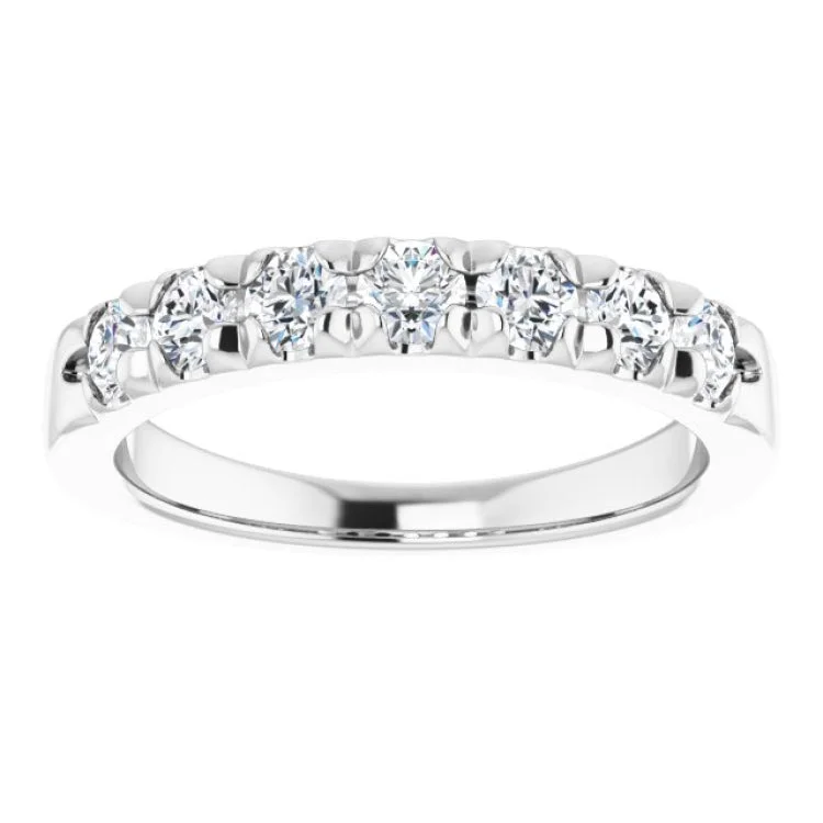 Elegant Gemstone Rings For Engagement-Platinum 3/4 CTW Natural Diamond Anniversary Band