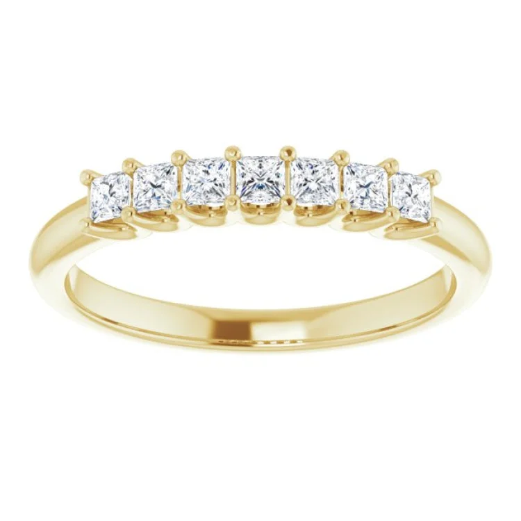 Simple Silver Engagement Rings For Bridesmaids-14K Yellow 1/3 CTW Natural Diamond Anniversary Band