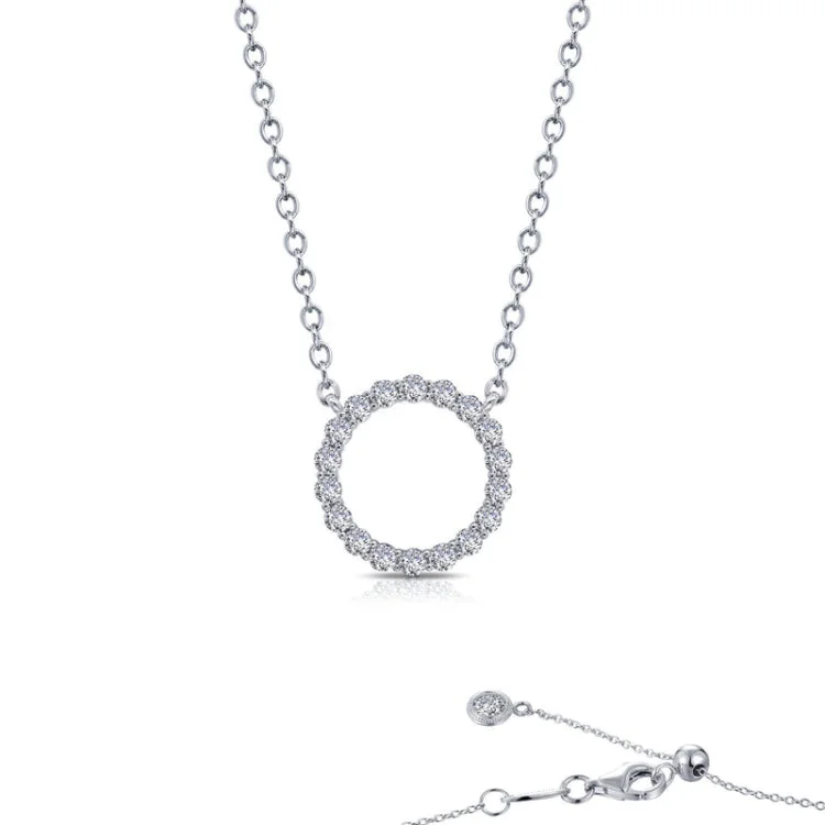 Trendy Long Necklace For Fashion Week-0.88 CTW Open Circle Necklace