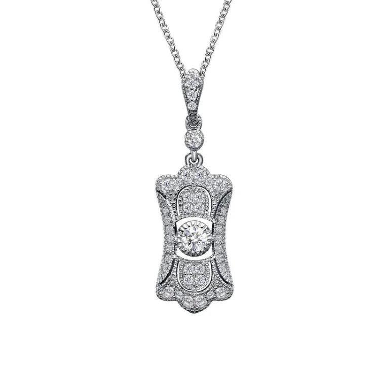 Personalized Crystal Necklace For Gift Giving-Art Deco Inspired Pendant Necklace