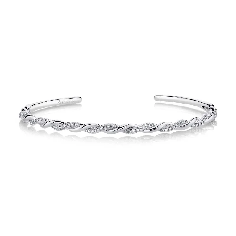 Personalized Bracelets For Men-Sylvie SPIRAL DIAMOND BRACELET BG1524