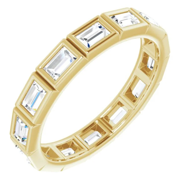 Classic Silver Engagement Rings For Brides-14K Yellow 1 1/6 CTW Diamond Eternity Band