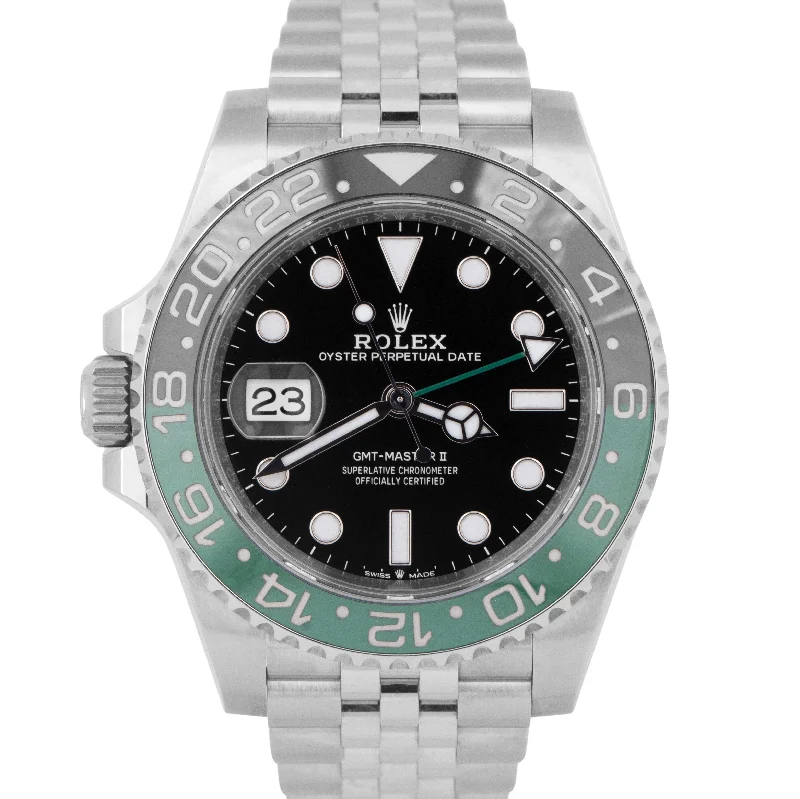 Luxury Watches For Men-2023 NEW PAPERS Rolex GMT-Master II SPRITE GREEN BLACK Jubilee 126720 VTNR BOX