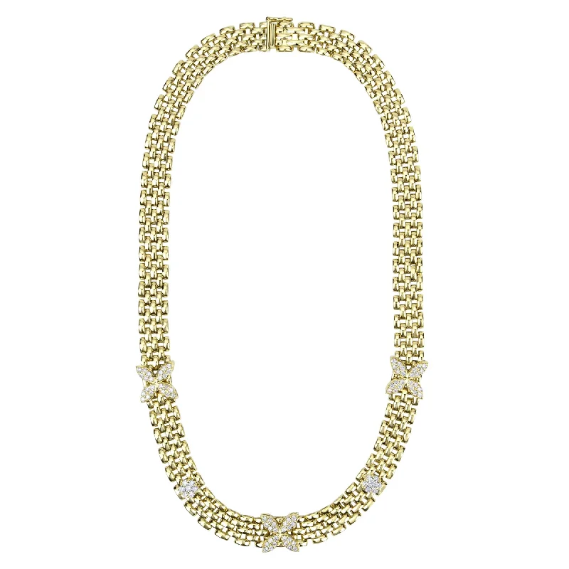 Handcrafted Gold Necklace For Unique Style-Necklace - Diamond