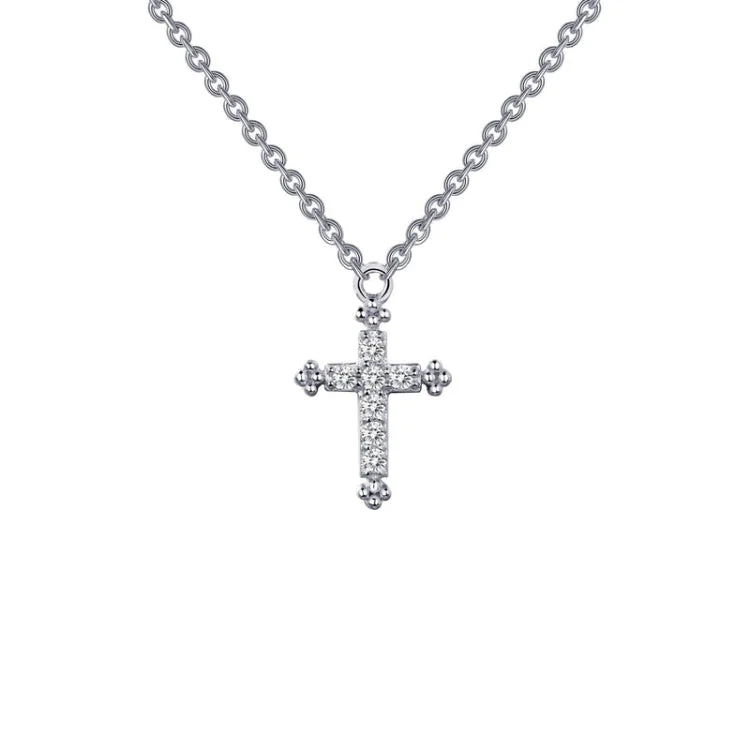 Personalized Bar Necklace For Family Gifts-0.07 CTW Cross Necklace