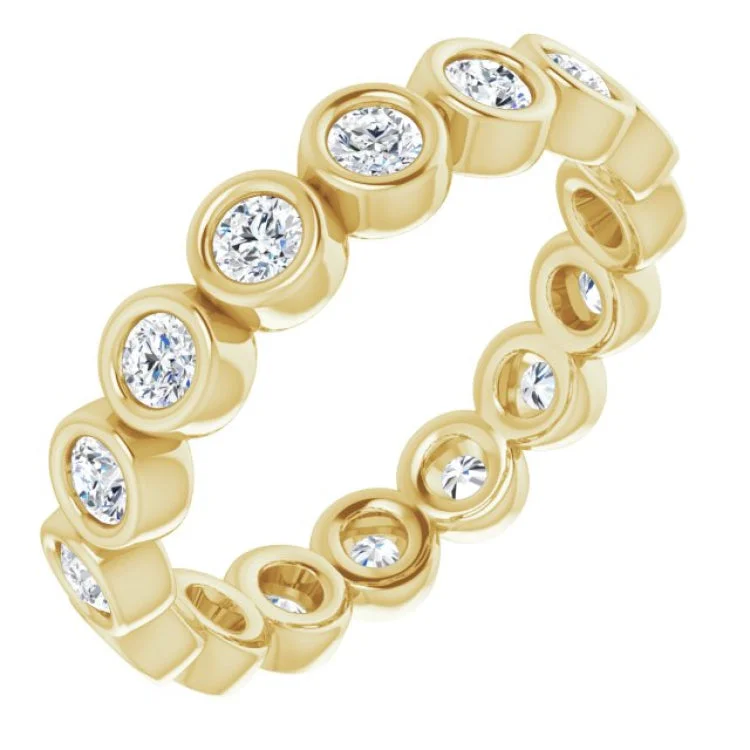 Unique Men’s Rings For Fashion Forward Style-14K Yellow 3/4 CTW Natural Diamond Eternity Band Size 5