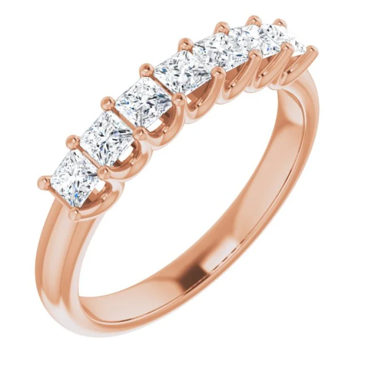 Vintage-Inspired Engagement Rings For Brides-14K Rose 5/8 CTW Natural Diamond Anniversary Band