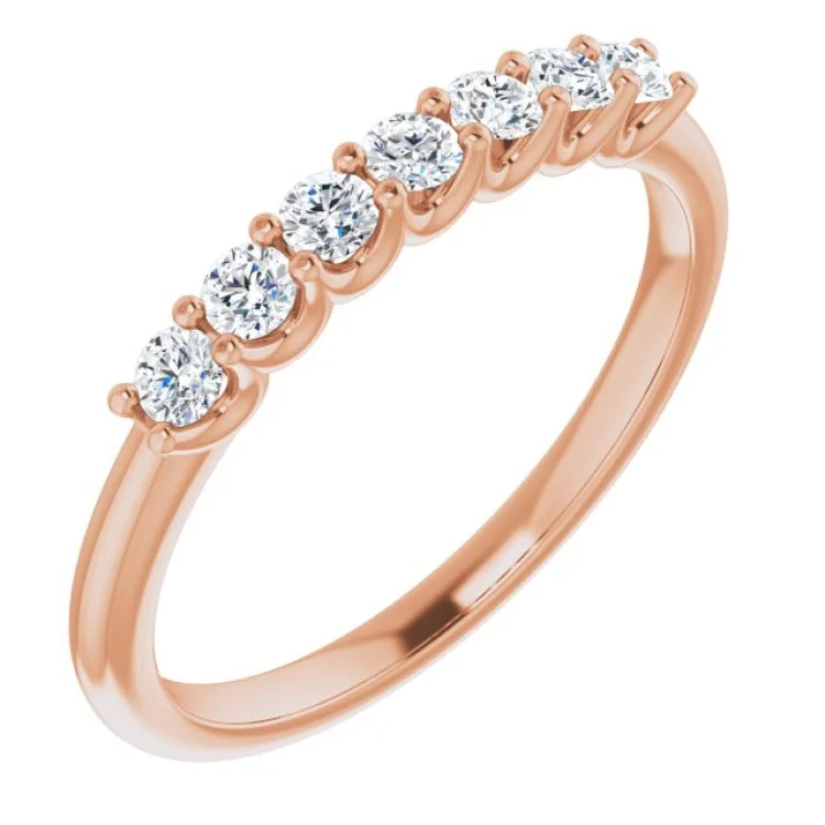 Unique Men’s Rings For Fashion Forward Style-14K Rose 1/3 CTW Natural Diamond Anniversary Band