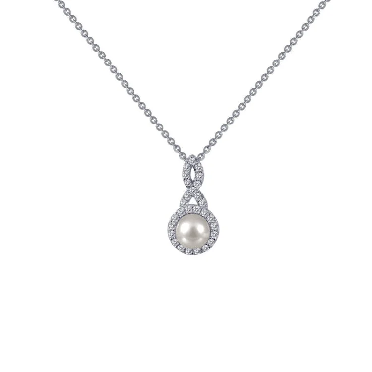 Elegant Crystal Pendant Necklace For Weddings-Cultured Freshwater Pearl Necklace