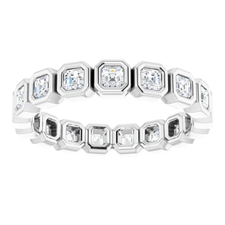 Sparkling Wedding Rings With Diamonds-14K White 7/8 CTW Natural Diamond Eternity Band Size 5