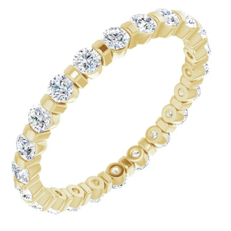 Custom Men’s Rings For Special Occasions-14K Yellow 5/8 CTW Natural Diamond Eternity Band Size 5