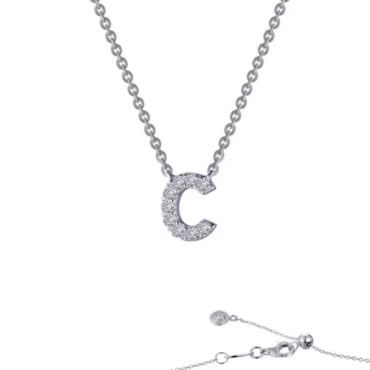 Luxury Diamond Necklace For Proposal Gifts-Letter C Pendant Necklace