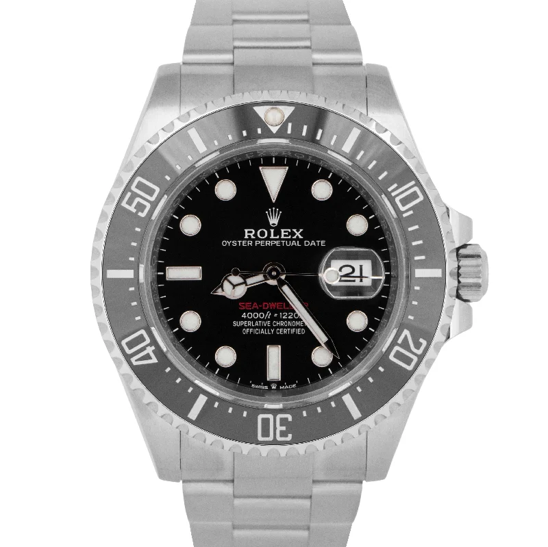 Elegant Watches For Professional Women-MINT PAPERS Rolex Sea-Dweller Mark II 50th-Anniversary Red Steel 43mm 126600 BOX