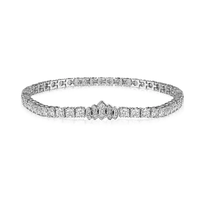 Statement Bracelets For Fashion Lovers-Kwiat Signature Tiara Diamond Line Bracelet