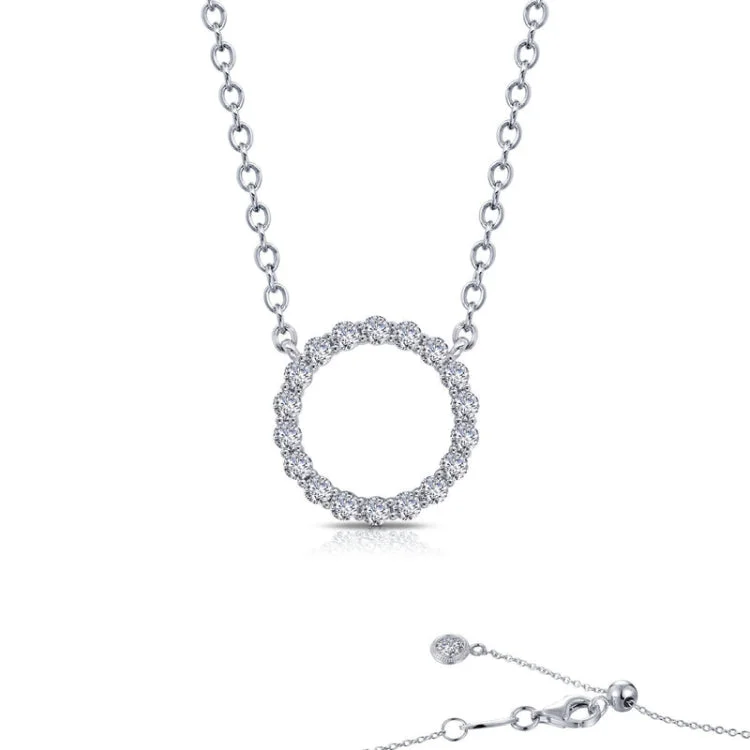 Trendy Chain Necklace For Fashion-1.15 CTW Open Circle Necklace