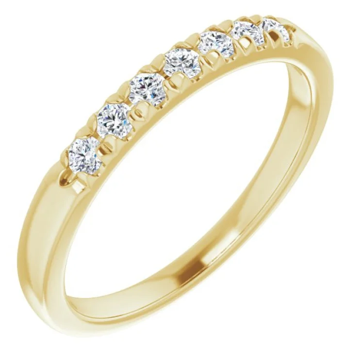 Personalized Gold Rings For Weddings-14K Yellow 1/5 CTW Natural Diamond Anniversary Band