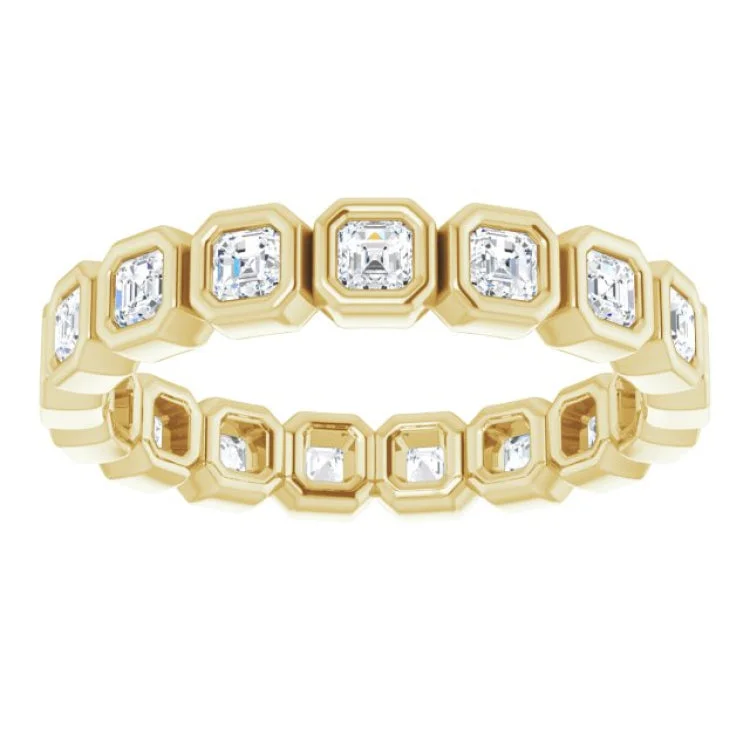 Custom Promise Rings For Her-14K Yellow 7/8 CTW Natural Diamond Eternity Band Size 5