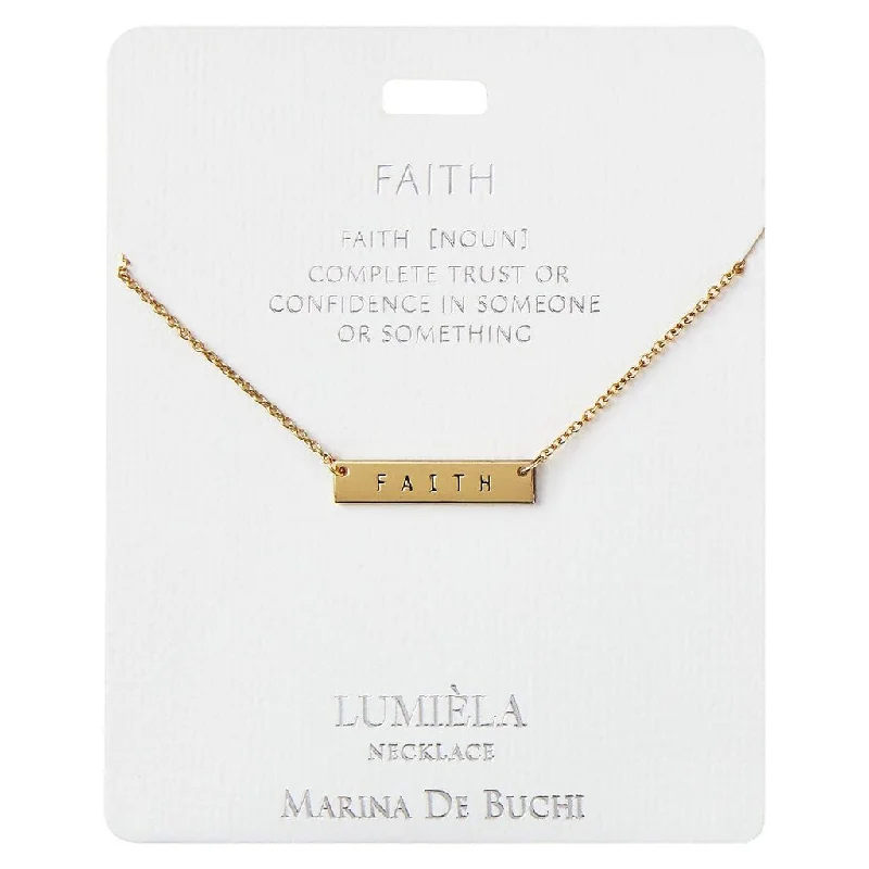 Sparkling Diamond Necklace For Evening-Lumiela Necklace: "faith, complete trust or confidence in someone or something " - Faith