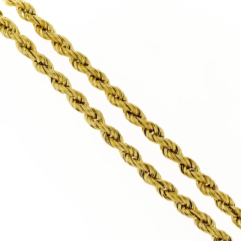 Luxury Diamond Necklace For Proposal Gifts-5.5mm Wide Rope Chain Necklace 18" in 18K Yellow Gold