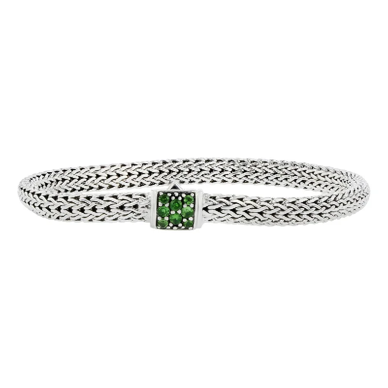 Magnetic Therapy Bracelets-John Hardy Classic Chain Bracelet with Tsavorite