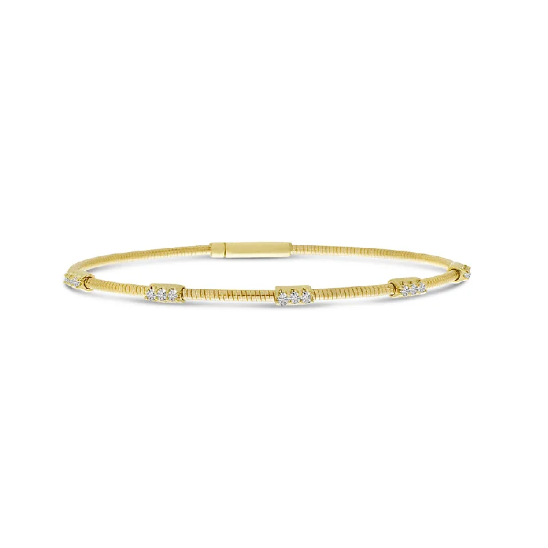 High-End Gold Bracelets-FLEX DIAMOND BRACELET TB2614