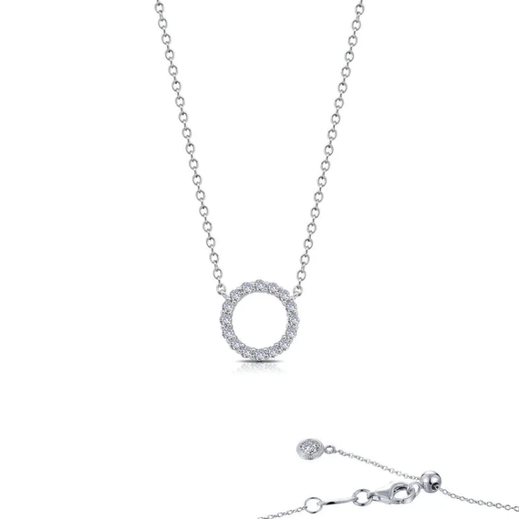 Unique Crystal Necklace For Fashion Lovers-0.41 CTW Open Circle Necklace