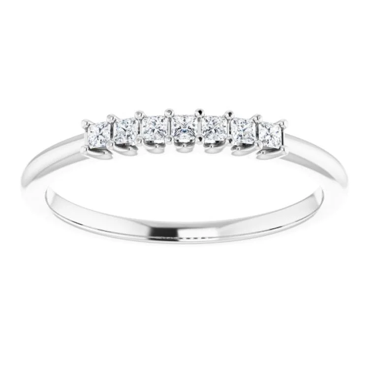 Vintage-Inspired Engagement Rings For Brides-Platinum 1/6 CTW Natural Diamond Anniversary Band