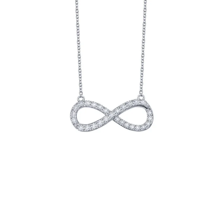 Sparkling Crystal Necklace For Special Occasions-0.33 CTW Infinity Necklace