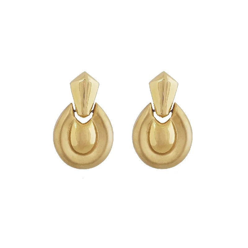 Minimalist Earrings For Stylish Look-Gong Drop Earrings (18K)