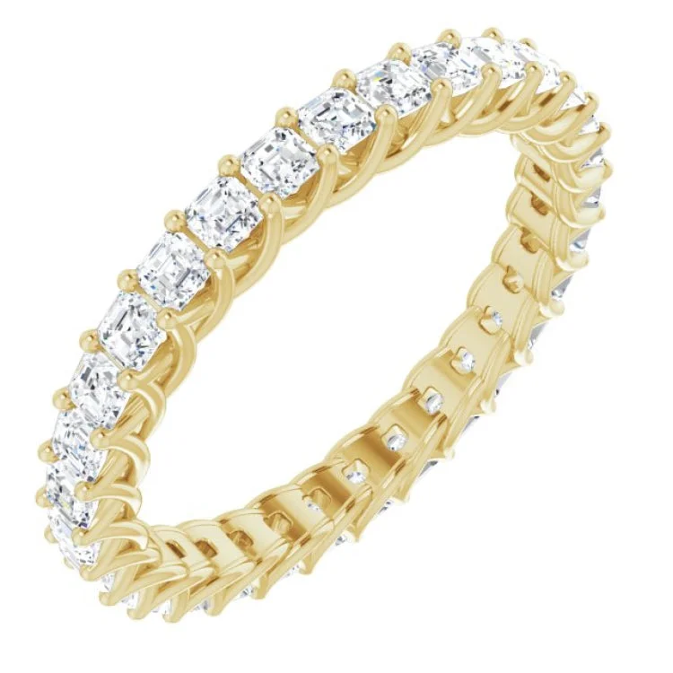 Classic Men’s Wedding Rings For Special Occasions-14K Yellow 1 1/2 CTW Natural Diamond Eternity Band Size 7