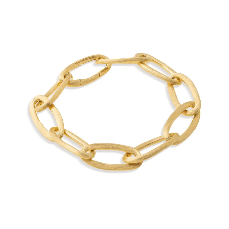 Adjustable Crystal Bracelets-Jaipur Link Collection 18K Yellow Gold Oval Link Bracelet