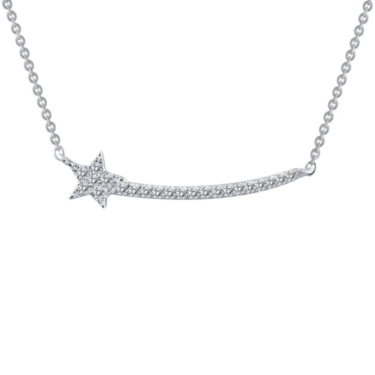 Simple Bar Necklace For Elegant Look-Shooting Star Necklace