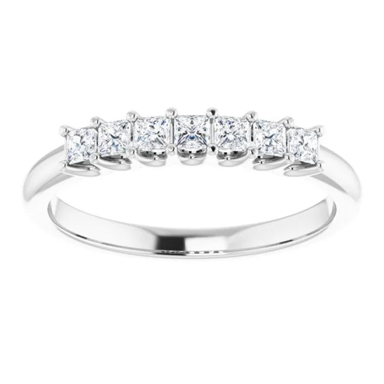 Personalized Gold Engagement Rings For Her-Platinum 1/3 CTW Natural Diamond Anniversary Band