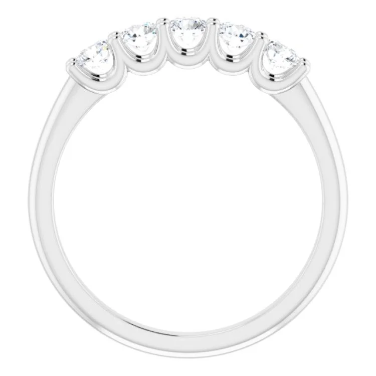 Classic Wedding Rings For Elegant Brides-14K White 1/2 CTW Natural Diamond Anniversary Band