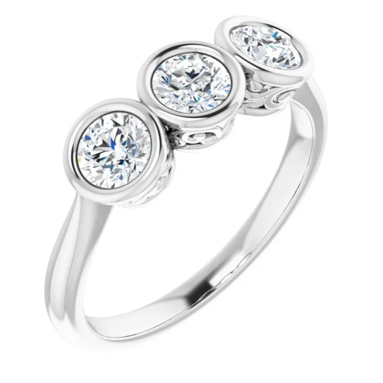 Unique Gemstone Rings For Fashion Lovers-14K White 3/4 CTW Natural Diamond Anniversary Band