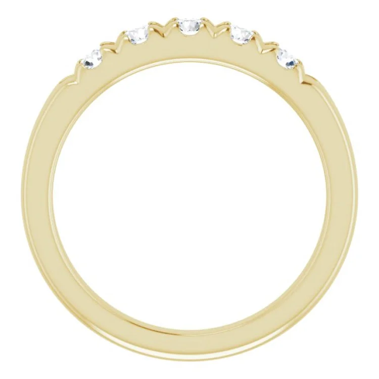 Trendy Stackable Rings For Elegant Style-14K Yellow 1/2 CTW Natural Diamond Anniversary Band