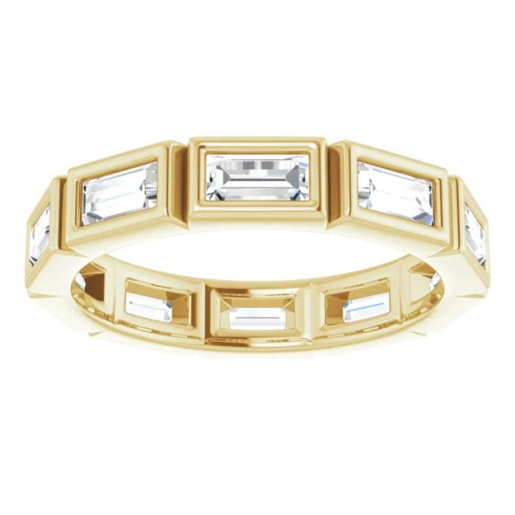 Unique Stacking Rings For Bridesmaids-14K Yellow 9/10 CTW Diamond Eternity Band