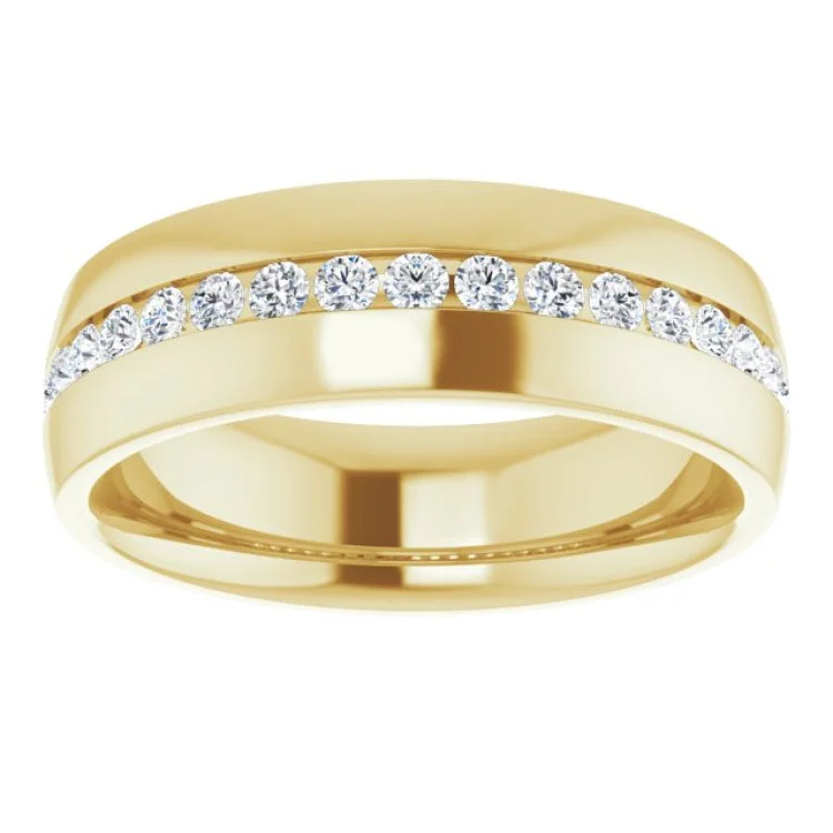 Trendy Stacking Rings For Wedding Gifts-14K Yellow 3/8 CTW Natural Diamond Band