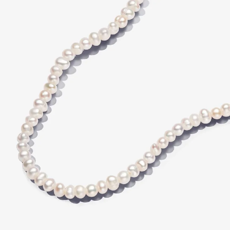 Sparkling Crystal Pendant Necklace For Bridesmaids-PANDORA : Treated Freshwater Cultured Pearls T-bar Collier Necklace