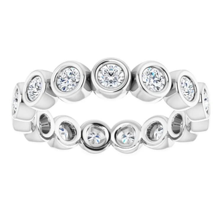 Custom Birthstone Rings For Special Gifts-Platinum 9/10 CTW Natural Diamond Eternity Band Size 6