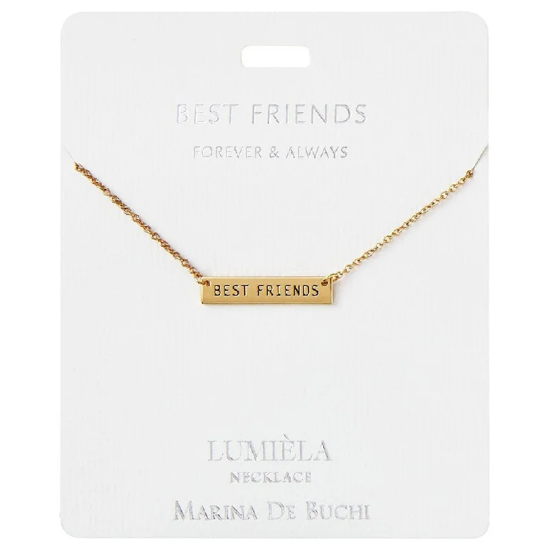 Custom Gold Pendant Necklace For Special Gifts-Lumiela Necklace: " best friends forever and always " -Best Friends