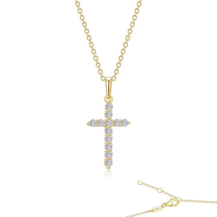 Classic Choker Necklace For Evening Wear-0.36 CTW Cross Pendant Necklace