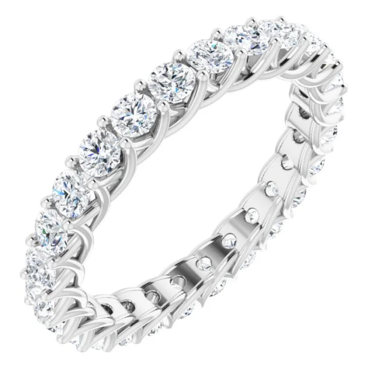 Classic Diamond Rings For Wedding Bands-14K White 1 1/2 CTW Natural Diamond Eternity Band