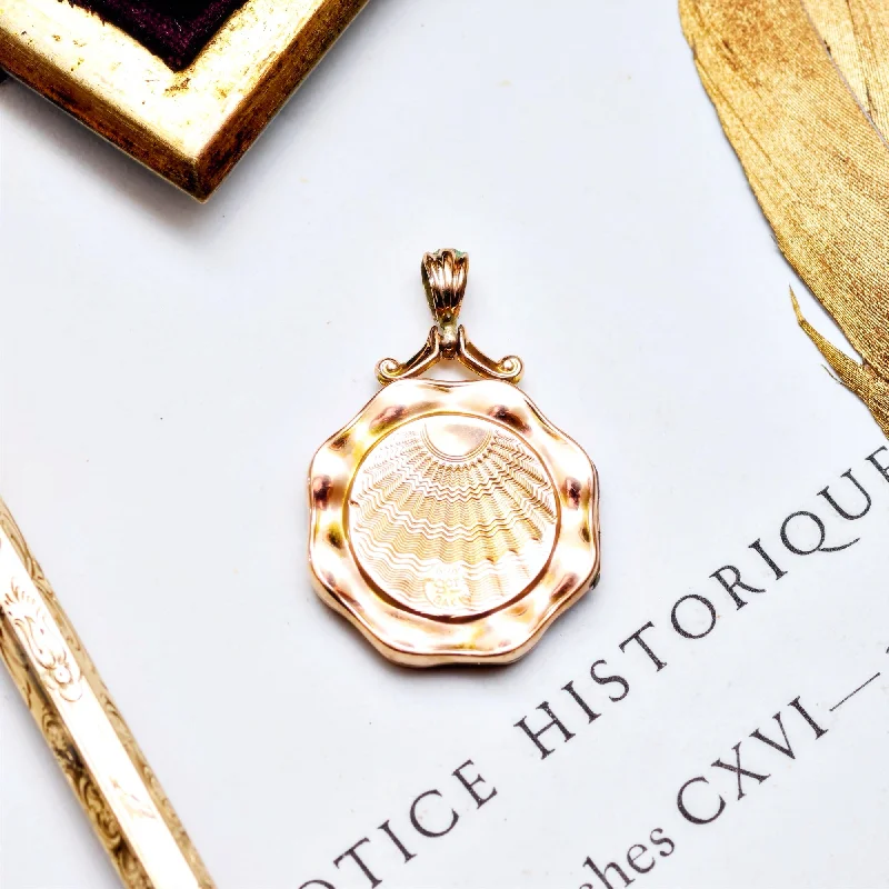 Elegant Gemstone Necklace For Weddings-Antique 1920's Art Deco 9ct Gold Locket